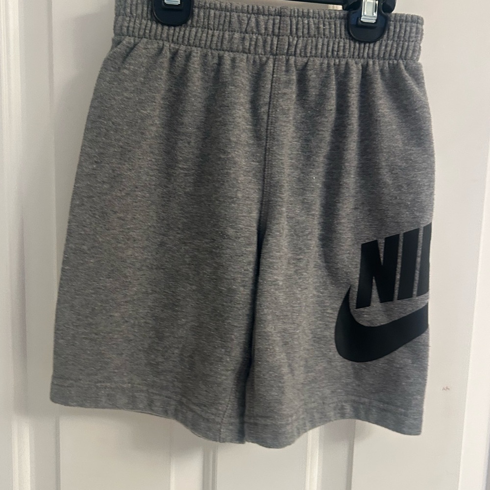Nike Kids Grey Logo Athletic Shorts